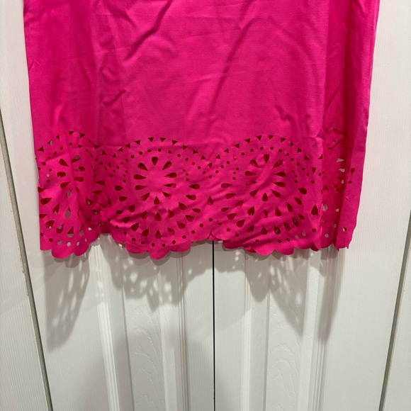 SHEIN Women’s Pink Flowy Floral Cut Out Tee T Shirt Dress - size S - Picture 2 of 6